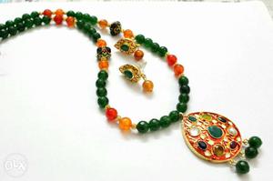 Crafted with semi precious agates and navrathna
