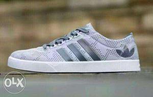 Gray And White Adidas Sneaker