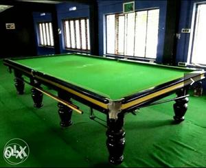 Green And Black Billiard Table
