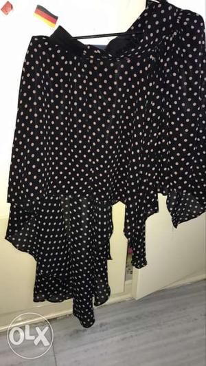 High low skirt polka dots unworn 