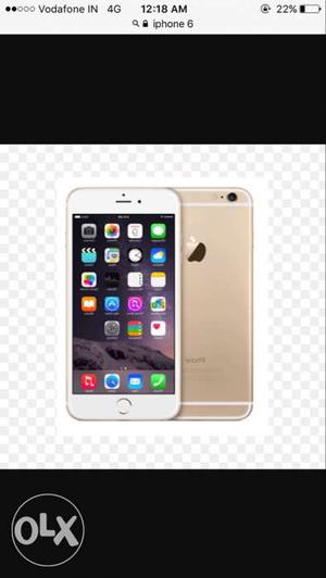 Iphone 6 16 gb gold color 1 yeAr old wd box lead
