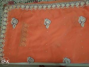 New orange sari with blouse