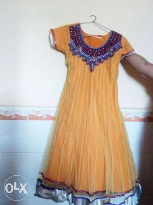 Orange And Purple Traditional Dress