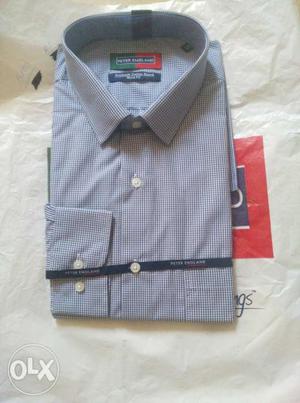 Peter England Blue and White formal shirt Unused size 42