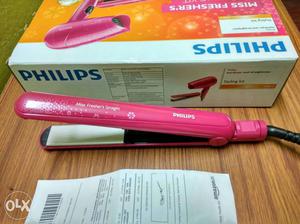 Pink Philips Hair Flat Iron With Box