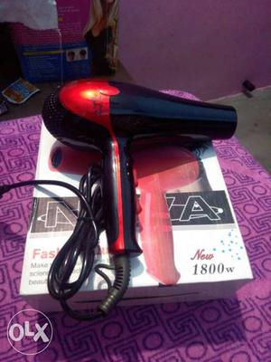 Red And Black Hair Blower With Box