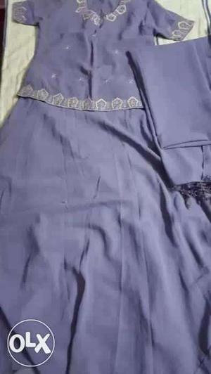 Women's Purple Shirt And Skirt