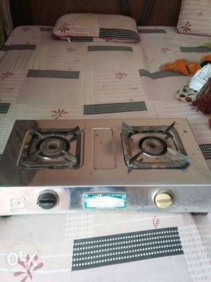 2 burner gas stove of steel...ok condition