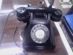 Black And Silver Rotary Dial Phone