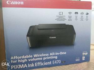 Canon E470 Wireless All in One Print Scan Copy. One day old