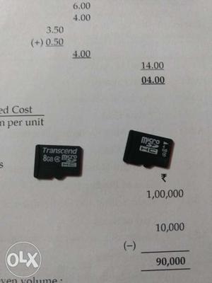 Micro Sd memory Cards samsung and transcend