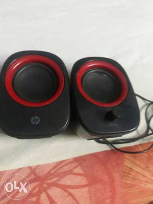 Mint condition hp stereo speakers 5 months old