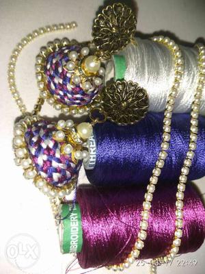 New designer handmade silk thread earrings