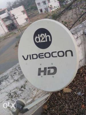 White And Black D2h VideoCon HD Satellite Dish