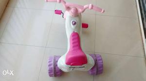 Barbie Pink, White And Purple Ride Ton Trike