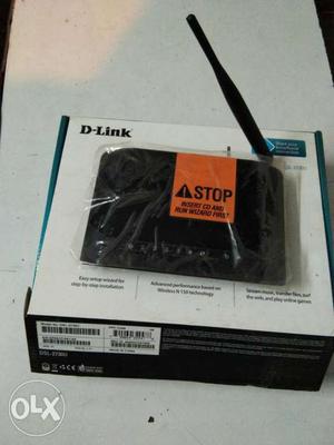 Black D-Link Wireless Router On Box