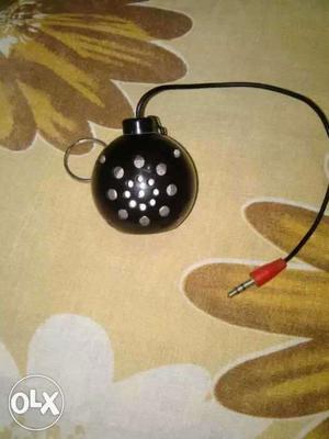 Black Grenade Form Portable Speaker