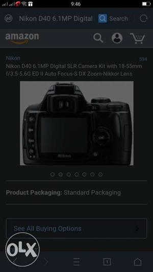 Black Nikon D40 Digital SLR Camera