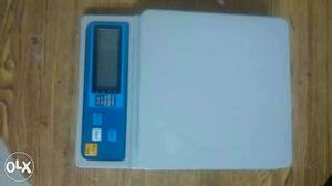 Blue And White Food Scale
