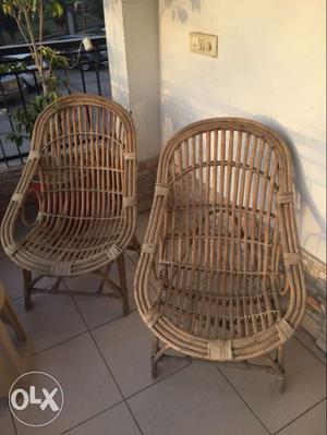Cane Arm Chairs set of 2