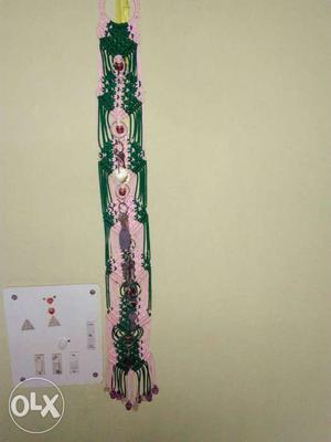 Green And Pink String Art