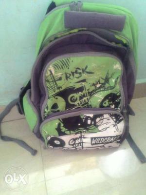 Green And White Risk Backpack