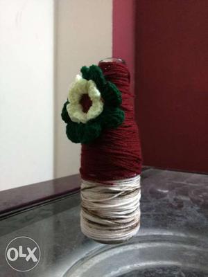 Green Crochet Flower