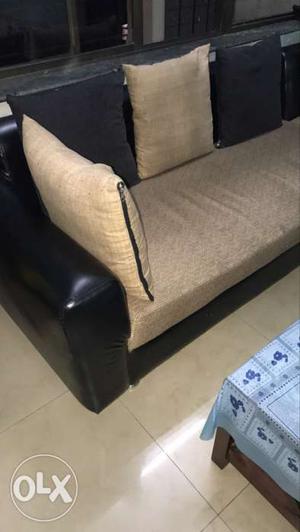 L shaped two piece sofa