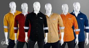 Men's Six Multi Color Dress Shirts