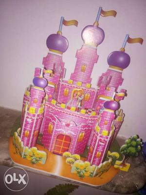 Purple, Pink, Yellow Castle Dollhouse