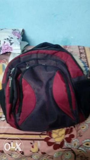 Red And Black School Bag