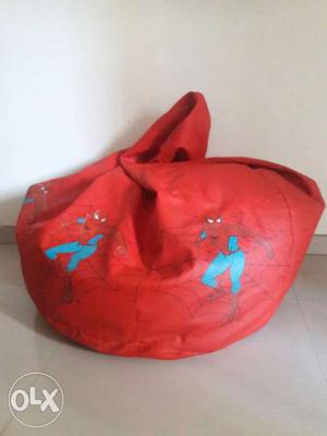 Red Spider-Man Leather Bean Bag