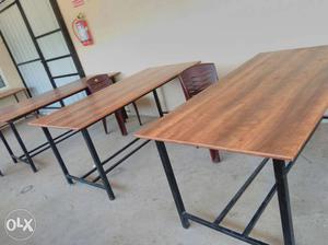 Three Brown Top Tables