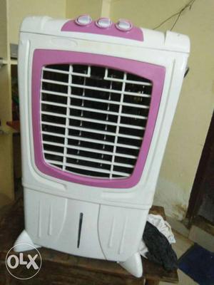 White And Pink Portable Air Cooler