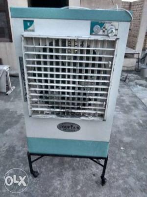 White And Teal Portable AC Unit