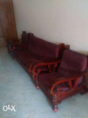 Wooden sofa for sale 3+1+1