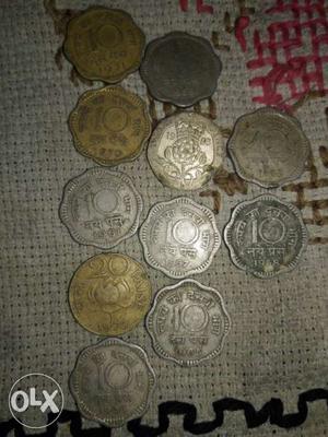 11 Indian Paise Coin Collection