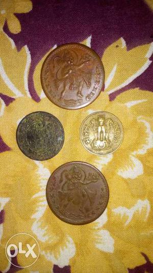 Bronze And Gold Round Coins