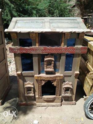 Brown And Red Wooden Pet House