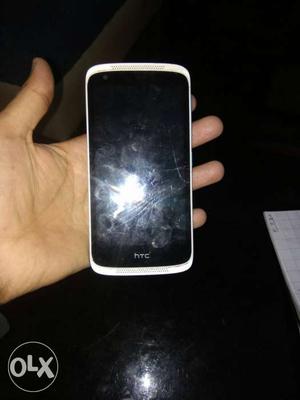 HTC 526 white blue colour touchscreen crack but