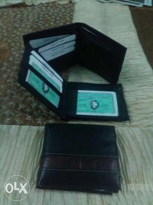Leather bi fold new gents wallets