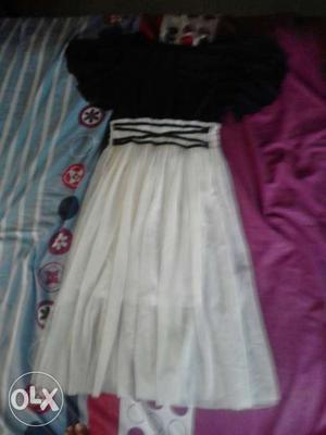 Medium size black and cream chiffon dress
