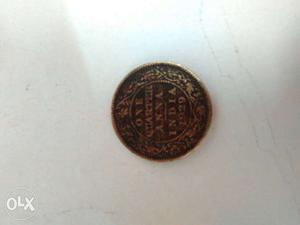 One Quarter India Rupee Coin