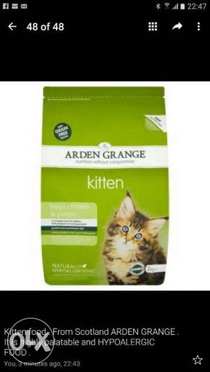 This Arden Grange Kitten from Scotland. Only