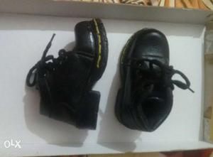 Baby boy wear formal black leather party shoes