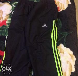 Black And Green Adidas Track Pants