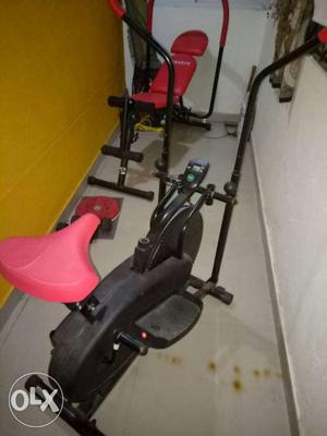Black And Red Elliptical Trainer