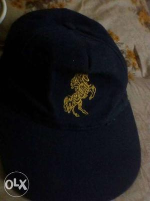 Black And Yellow Horse Knitted Cap