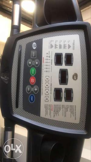 Black Treadmill Control Panel