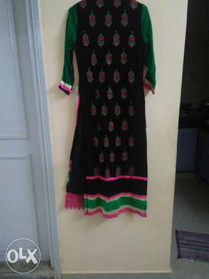 Black,red, And Green Traditional Dress